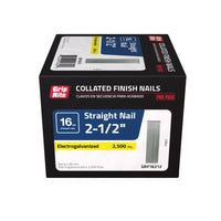 Grip-Rite 2-1/2 in. 16 Ga. Straight Strip Finish Nails 2500 pk