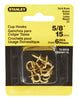 National Hardware Large Solid Brass 5/8 in. L Hook 5 lb 6 pk