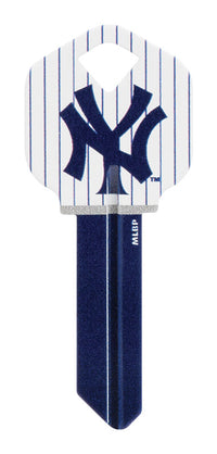 Hillman New York Yankees Painted Key House/Office Universal Key Blank Single (Pack of 6).