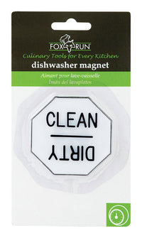 Fox Run 2-1/2 in. W x 6-3/4 in. L White/Black Plastic Dishwasher Magnet (Pack of 12)