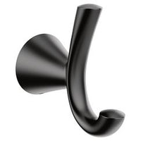 MATTE BLACK DOUBLE ROBE HOOK