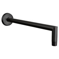 Matte black shower arm