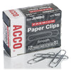 Acco Brands A7072500g Jumbo Silver Paper Clips 100 Count