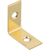 V1875 1â€ x 1/2â€ Corner Brace 4/pk - Polished Brass