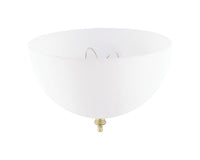 Westinghouse Dome White Clip On Acrylic Lamp Shade with Small Brass Finial at Bottom (Pack of 6)