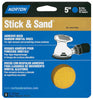 Norton Stick & Sand 5 in. Aluminum Oxide Adhesive A290 Sanding Disc 120 Grit Medium 5 pk