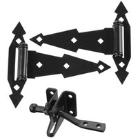 National Hardware 8 in. L Black Steel Gate Hardware Kit 1 pk