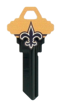 Hillman NFL New Orleans Saints House/Office Key Blank 68 SC1 Single sided For Schlage Locks (Pack of 6)