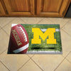 University of Michigan Rubber Scraper Door Mat