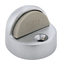 Ives by Schlage 1-3/4 in. W X 2 in. L Brass Satin Chrome Door Stop Mounts to floor