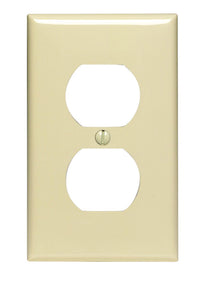 Leviton Ivory 1 gang Nylon Duplex Outlet Wall Plate 1 pk