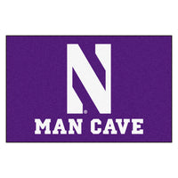 Northwestern University Man Cave Rug - 19in. x 30in.