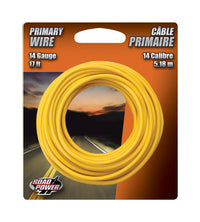 Coleman Cable 17 ft. Stranded 14 Ga. Primary Wire Yellow