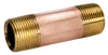 BK Products Southland 1/2 in. FIP Sizes Red Brass Close Nipple 1 in. L