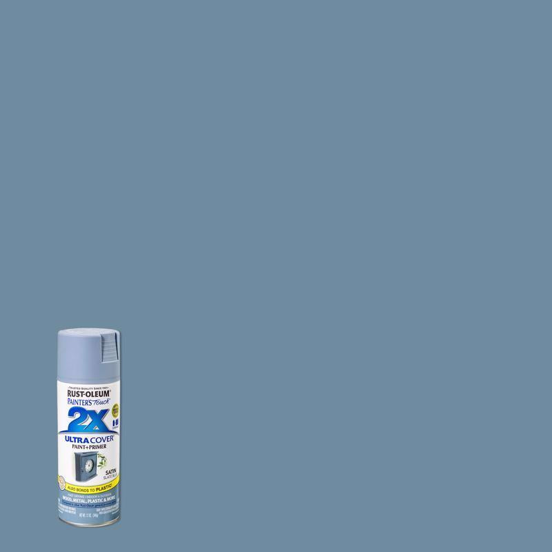 Rust-Oleum Painters Touch Ultra Cover Satin Slate Blue Spray Paint 12 ...