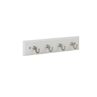 E.H. Tate & Co. 8.75 in. L Satin Nickel White Zinc Traditional Key Rack 1 pk