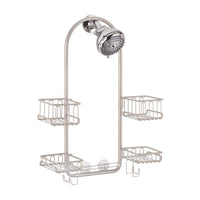 InterDesign Classico 21 in. H X 5.25 in. W X 9 in. L Satin Silver Swing Shower Caddy