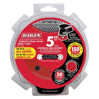 Diablo Ceramic Blend 150-Grit Very Fine 12-Hole Hook and Lock Sanding Disc 5 in.