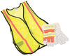 Safety Works Reflective Safety Vest with Reflective Stripe Yellow L