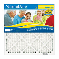 AAF Flanders NaturalAire Polyester Synthetic Pleated Air Filter 25 H x 20 W in. (Pack of 12)