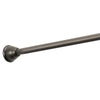 iDesign Cameo Tension Curtain Rod 75 in. L Bronze Brown