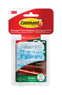 3M Command Small Plastic Light Clips 1.33 in. L 12 pk