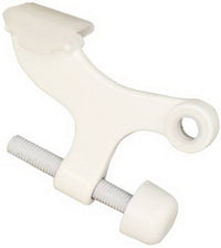 National Hardware Zinc White Hinge Pin Door Stop Mounts to door