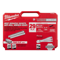 Milwaukee 3/8 in. drive Metric and SAE Ratchet and Socket Set 90 teeth