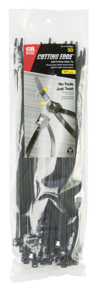 Gardner Bender 11 in. L Black Self-Cutting Cable Tie 50 pk