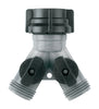 Gilmour Polymer Threaded 2 Male/1 Female Y-Hose Connector with Shut Offs (Pack of 12).