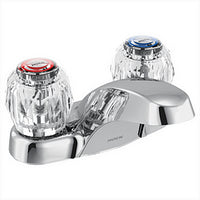 Chrome two-handle bathroom faucet