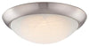 Westinghouse 3.5 in. H X 11 in. W X 11 in. L Brushed Nickel White Ceiling Light