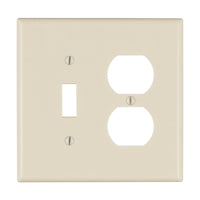 Leviton Light Almond 2 gang Thermoplastic Duplex/Toggle Wall Plate 1 pk