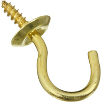 V2021 3/4" Cup Hook 5/pk - Polished Brass