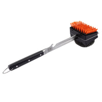 Oklahoma Joe's Blacksmith Steel Black/Red/Silver Grill Brush with Scraper