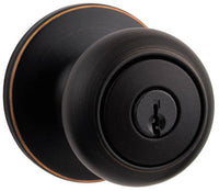 Kwikset  Cove  Venetian Bronze  Entry Knobs  ANSI/BHMA Grade 3  1-3/4 in.