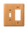 Amerelle Contemporary Brown 2 gang Wood Decorator/Toggle Wall Plate 1 pk