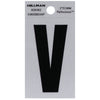 Hillman 2 in. Reflective Black Mylar Self-Adhesive Letter V 1 pc (Pack of 6)