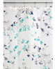 iDesign Twiggy Floral 72 in. H X 72 in. W Teal/Navy Floral Shower Curtain Polyester