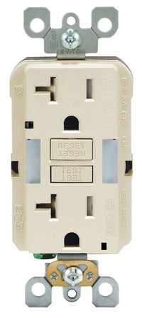 Leviton 20 amps 125 V Duplex Light Almond GFCI Outlet 5-20R 1 pk