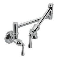 Chrome two-handle kitchen faucet