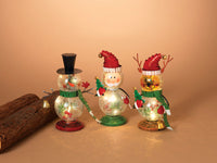 Gerson Snowman, Reindeer or Santa Christmas Figurine Multicolored Metal/Plastic 1 pk (Pack of 3)