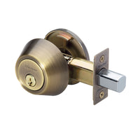 Master Lock Antique Brass Metal Single Cylinder Deadbolt