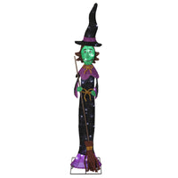 Celebrations Halloween Cool White 4.75 ft. LED Prelit Witch Yard Decor