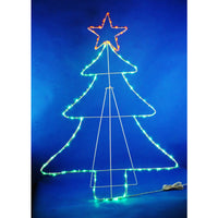 Celebrations LED Multi Christmas Tree 40 in. Yard Decor