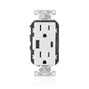 Leviton Decora 15 amps 125 V Type A/C Duplex White Outlet and USB Charger 5-15R 1 pk