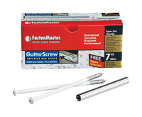 FastenMaster White Plain Steel UV Resistant Brown Head Paint Square Gutter Screw 7 in.