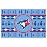 MLB - Toronto Blue Jays Light Blue Holiday Sweater Rug - 19in. x 30in.