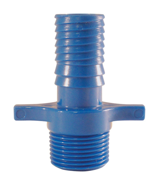 Apollo Blue Twister 1 in. Insert in to X 3/4 in. D MPT Acetal Male Adapter 1 pk