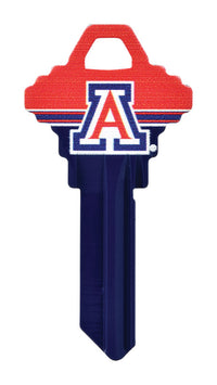 Hillman University of Arizona Painted Key House/Office Universal Key Blank Single sided (Pack of 6)